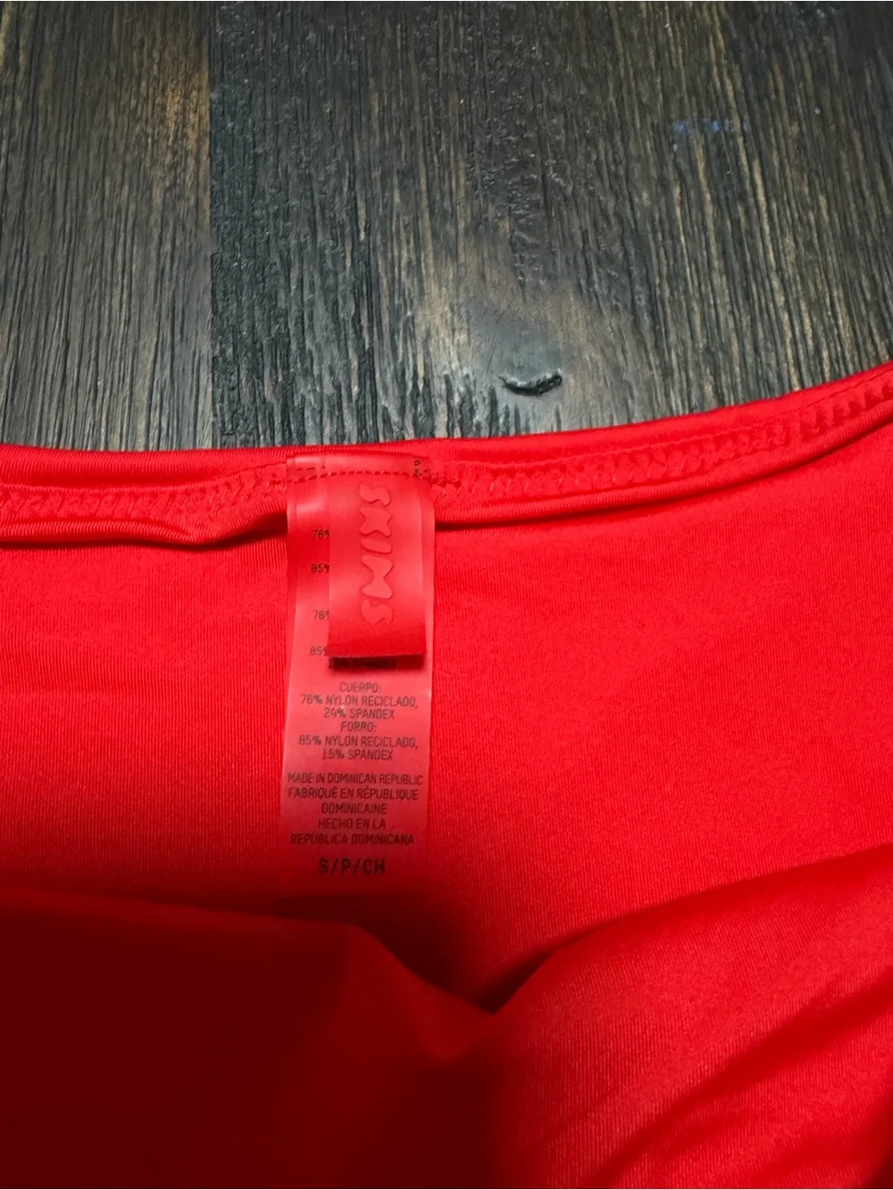 SKIMS vivid red